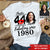 44th Birthday Shirts, Custom Birthday Shirts, Turning 44 Shirt, Gifts For Women Turning 44, 44 And Fabulous Shirt, 1980 Shirt, 44th Birthday Shirts For Her - HCT