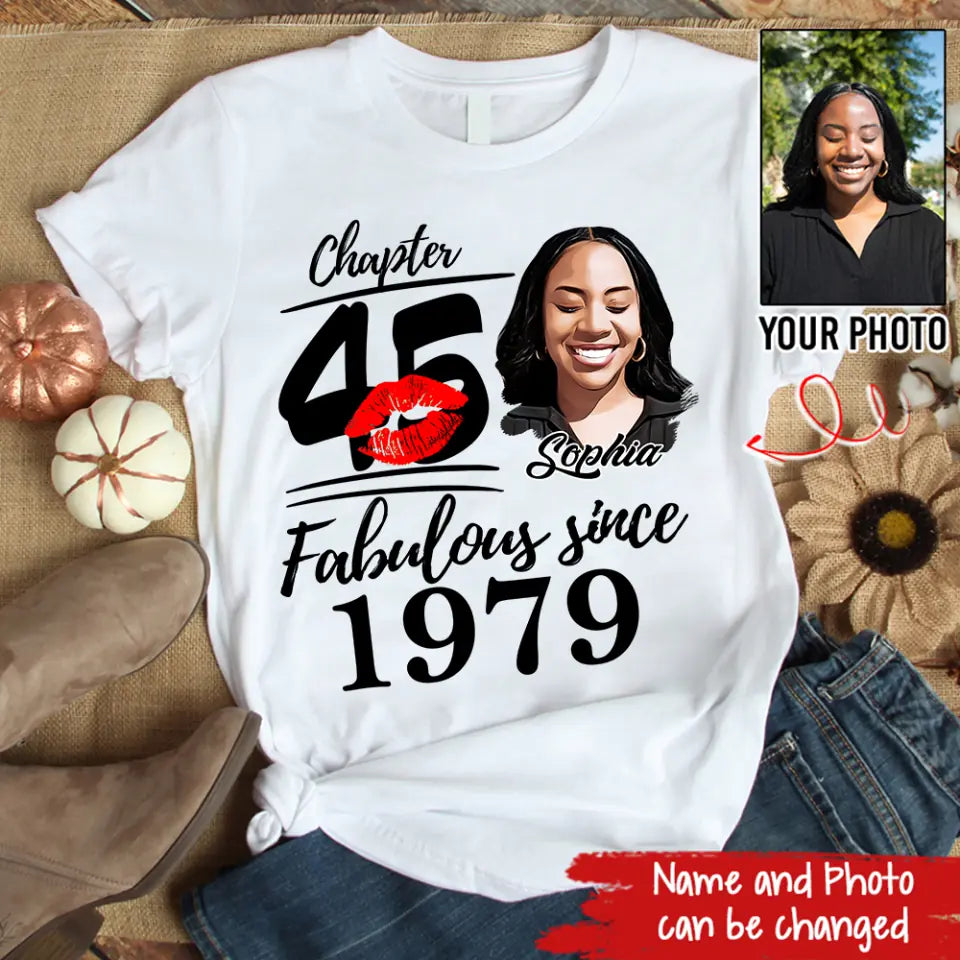 45th Birthday Shirts, Custom Birthday Shirts, Turning 45 Shirt, Gifts For Women Turning 45, 45 And Fabulous Shirt, 1979 Shirt, 45th Birthday Shirts For Her -HCT