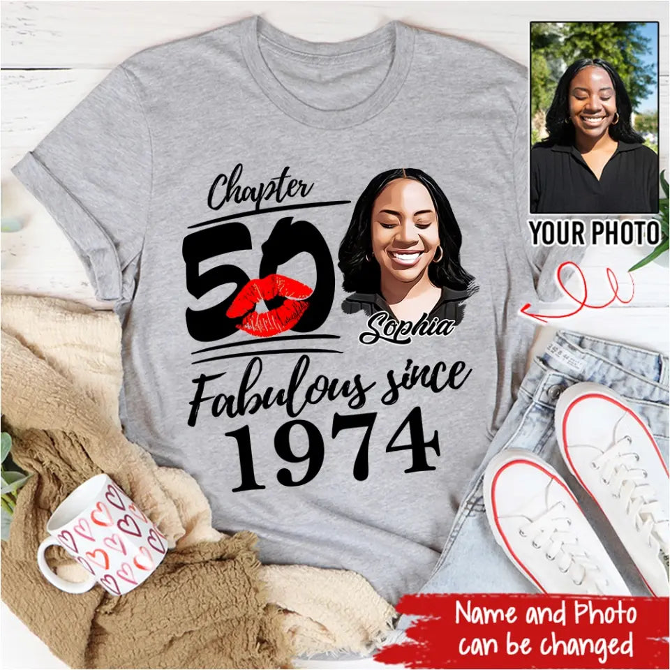 50th Birthday Shirts, Custom Birthday Shirts, Turning 50 Shirt, Gifts For Women Turning 50, 50 And Fabulous Shirt, 1974 Shirt, 50th Birthday Shirts For Her