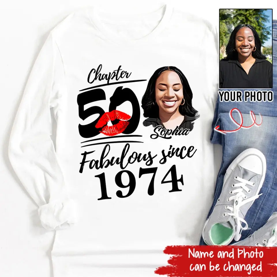 50th Birthday Shirts, Custom Birthday Shirts, Turning 50 Shirt, Gifts For Women Turning 50, 50 And Fabulous Shirt, 1974 Shirt, 50th Birthday Shirts For Her