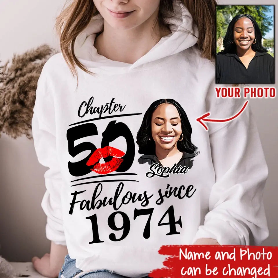 50th Birthday Shirts, Custom Birthday Shirts, Turning 50 Shirt, Gifts For Women Turning 50, 50 And Fabulous Shirt, 1974 Shirt, 50th Birthday Shirts For Her