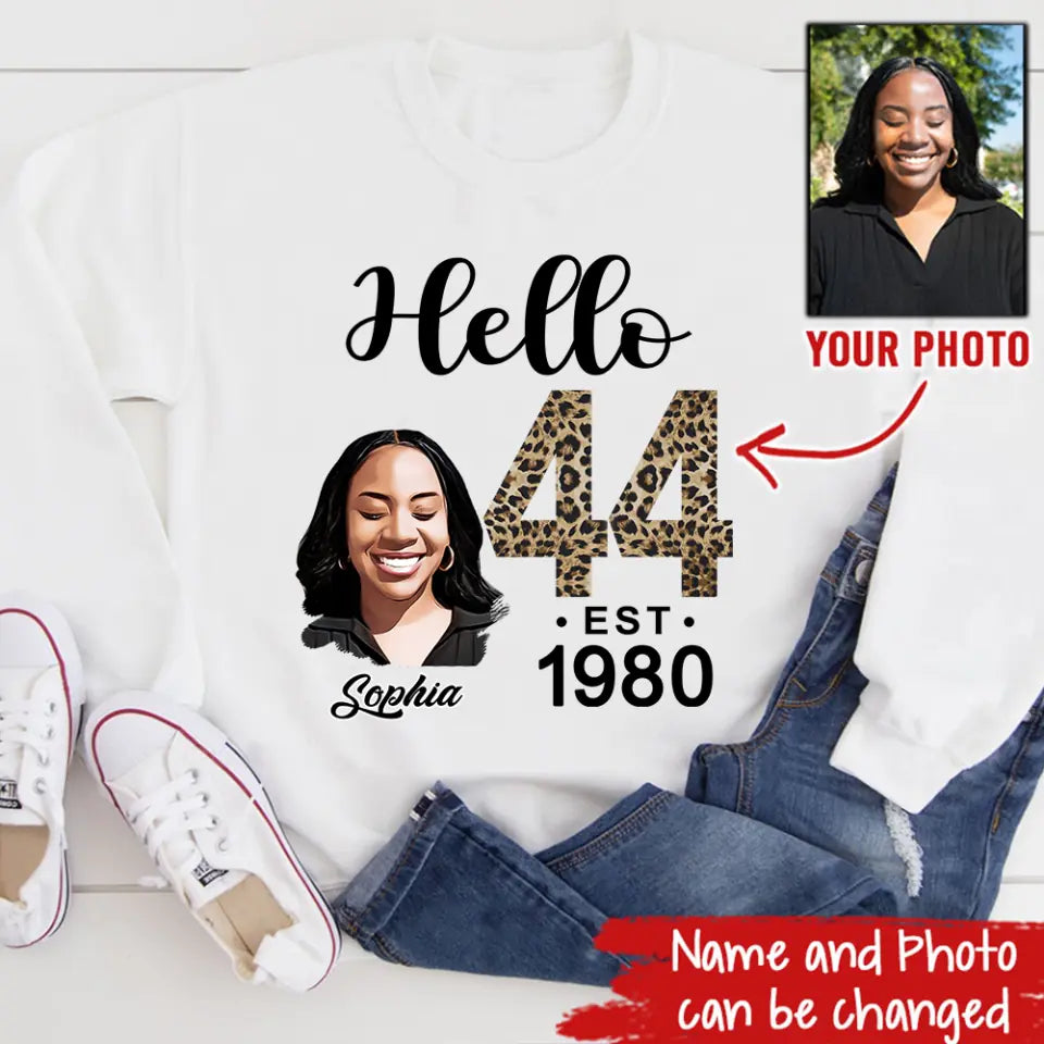 44th Birthday Shirts, Custom Birthday Shirts, Turning 44 Shirt, Gifts For Women Turning 44, 44 And Fabulous Shirt, 1980 Shirt, 44th Birthday Shirts For Her - HIEN