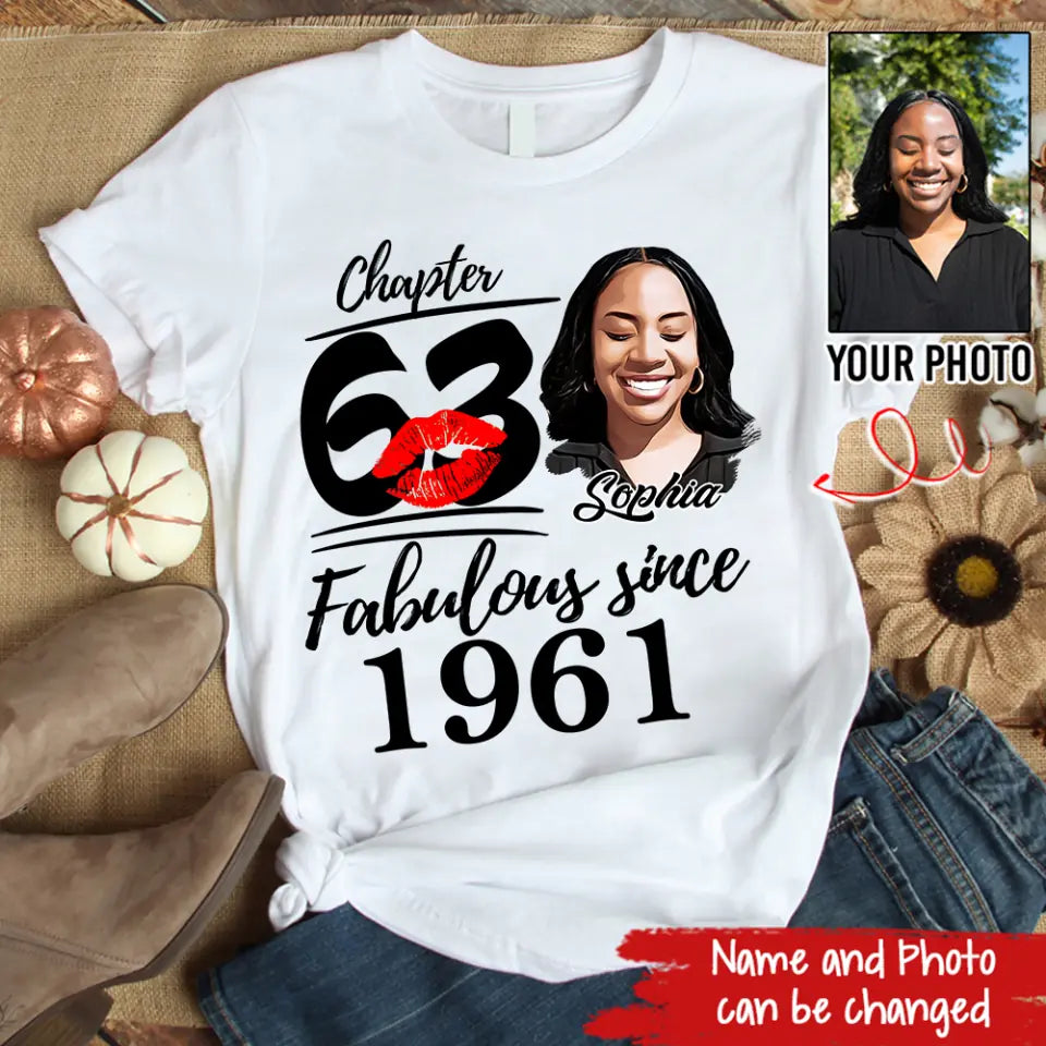 63rd Birthday Shirts, Custom Birthday Shirts, Turning 63 Shirt, Gifts For Women Turning 63, 63 And Fabulous Shirt, 1961 Shirt, 63rd Birthday Shirts For Her-HCT