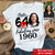 64th Birthday Shirts, Custom Birthday Shirts, Turning 64 Shirt, Gifts For Women Turning 64, 64 And Fabulous Shirt, 1960 Shirt, 64th Birthday Shirts For Her-HCT