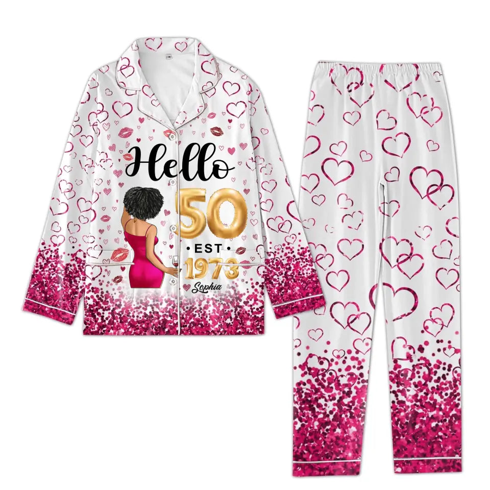 Custom Birthday Pajamas - Her Gifts For 50 Years Old, Chapter 50, Fabulous Since 1974