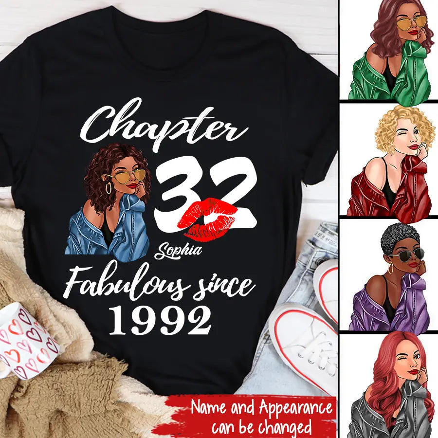 32 Birthday Shirts For Her, Personalised 32nd Birthday Gifts, 1992 T Shirt, 32 And Fabulous Shirt, 32nd Birthday Shirt Ideas, Gift Ideas 32nd Birthday Woman