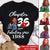36 Birthday Shirts For Her, Personalised 36th Birthday Gifts, 1988 T Shirt, 36 And Fabulous Shirt, 36th Birthday Shirt Ideas, Gift Ideas 36th Birthday Woman