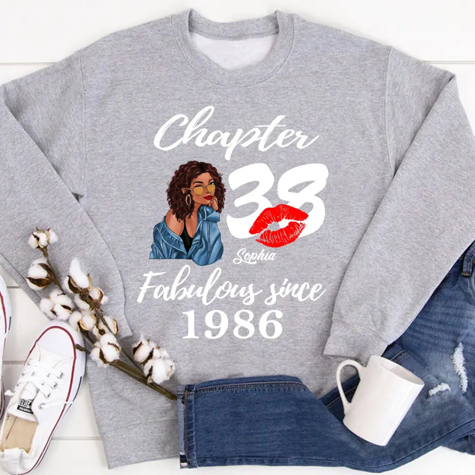 38 Birthday Shirts For Her, Personalised 38th Birthday Gifts, 1986 T Shirt, 38 And Fabulous Shirt, 38th Birthday Shirt Ideas, Gift Ideas 38th Birthday Woman