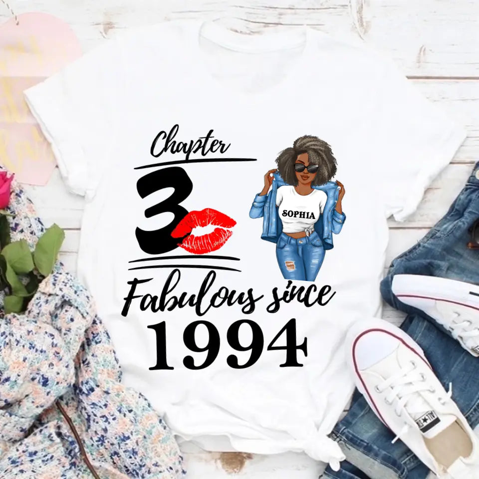 30th Birthday Shirts For Her, Personalised 30th Birthday Gifts, 1994 T Shirt, 30 And Fabulous Shirt, 30th Birthday Shirt Ideas, Gift Ideas 30th Birthday Woman
