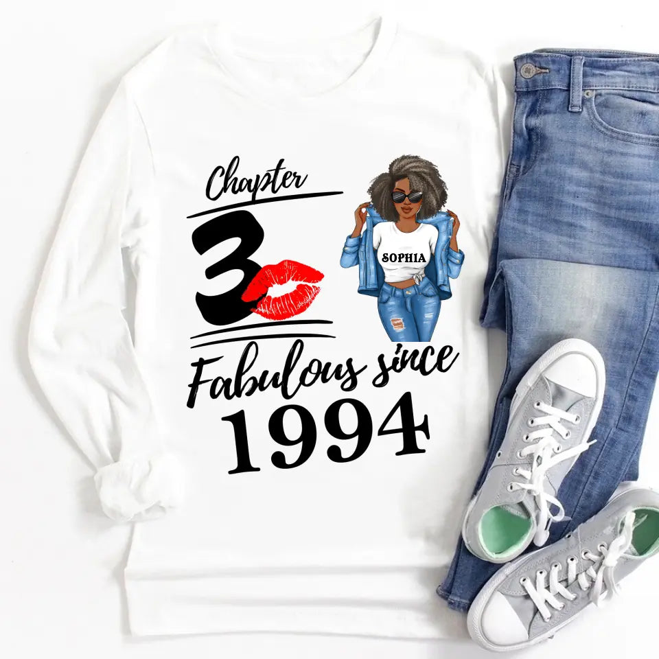 30th Birthday Shirts For Her, Personalised 30th Birthday Gifts, 1994 T Shirt, 30 And Fabulous Shirt, 30th Birthday Shirt Ideas, Gift Ideas 30th Birthday Woman