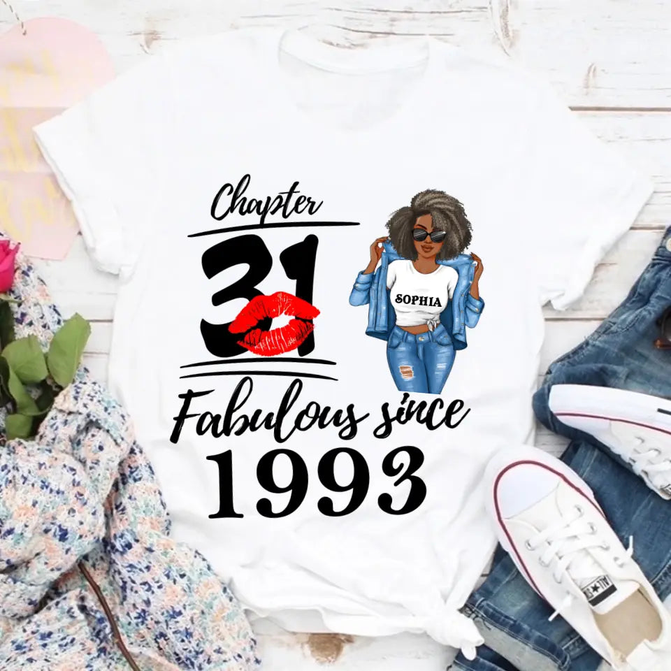 31st Birthday Shirts For Her, Personalised 31st Birthday Gifts, 1993 T Shirt, 31 And Fabulous Shirt, 31st Birthday Shirt Ideas, Gift Ideas 31st Birthday Woman