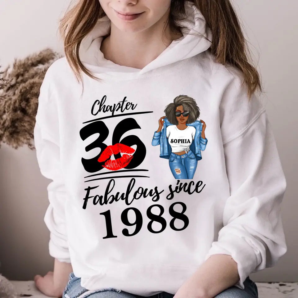 36th Birthday Shirts For Her, Personalised 36th Birthday Gifts, 1988 T Shirt, 36 And Fabulous Shirt, 36th Birthday Shirt Ideas, Gift Ideas 36th Birthday Woman