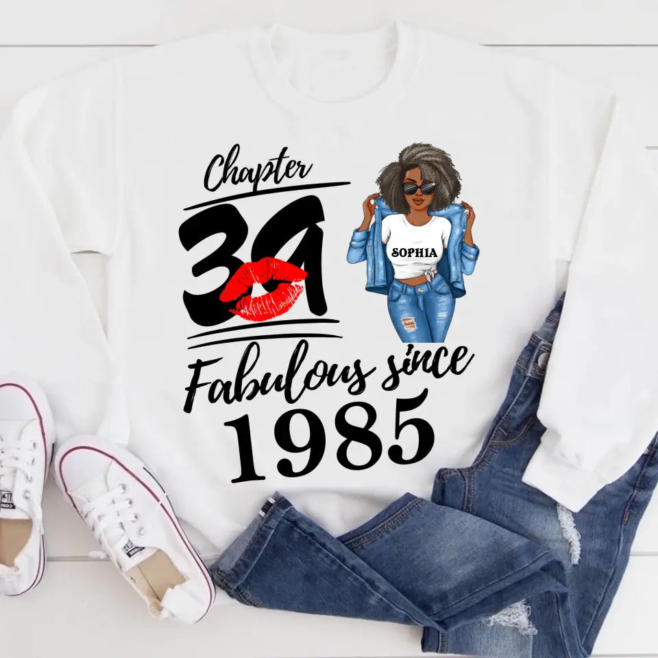 39th Birthday Shirts For Her, Personalised 39th Birthday Gifts, 1985 T Shirt, 39 And Fabulous Shirt, 39th Birthday Shirt Ideas, Gift Ideas 39th Birthday Woman