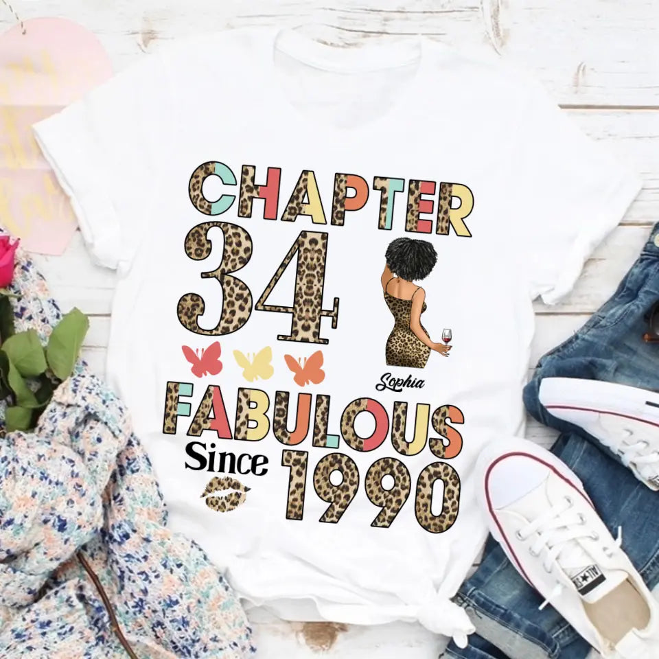 34th birthday shirts for her, Personalised 34th birthday gifts, 1990 t shirt, 34 and fabulous shirt, 34th birthday shirt ideas, gift ideas 34th birthday woman