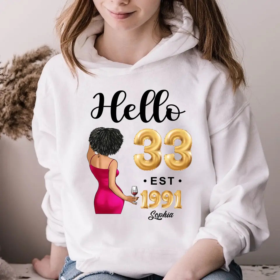 33rd birthday shirts for her, Personalised 33rd birthday gifts, 1991 t shirt, 33 and fabulous shirt, 33rd birthday shirt ideas, gift ideas 33rd birthday woman