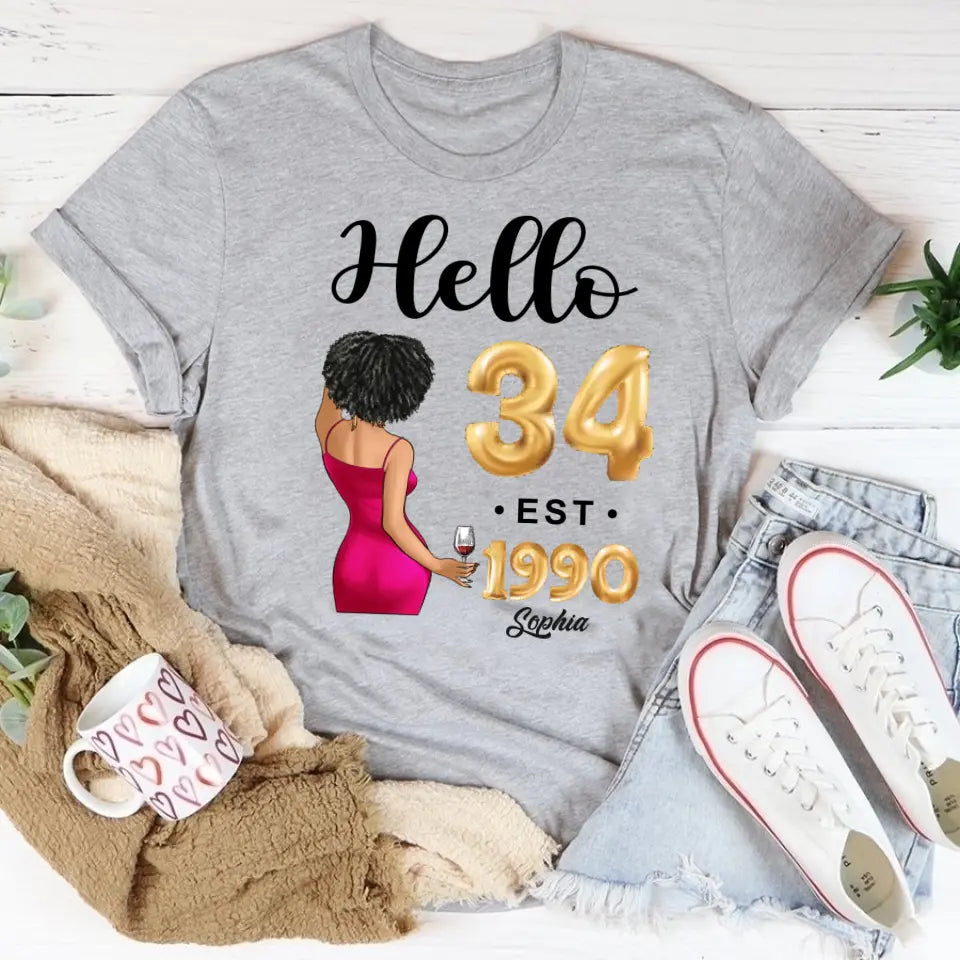 34th birthday shirts for her, Personalised 34th birthday gifts, 1990 t shirt, 34 and fabulous shirt, 34th birthday shirt ideas, gift ideas 34th birthday woman