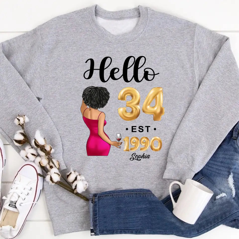 34th birthday shirts for her, Personalised 34th birthday gifts, 1990 t shirt, 34 and fabulous shirt, 34th birthday shirt ideas, gift ideas 34th birthday woman
