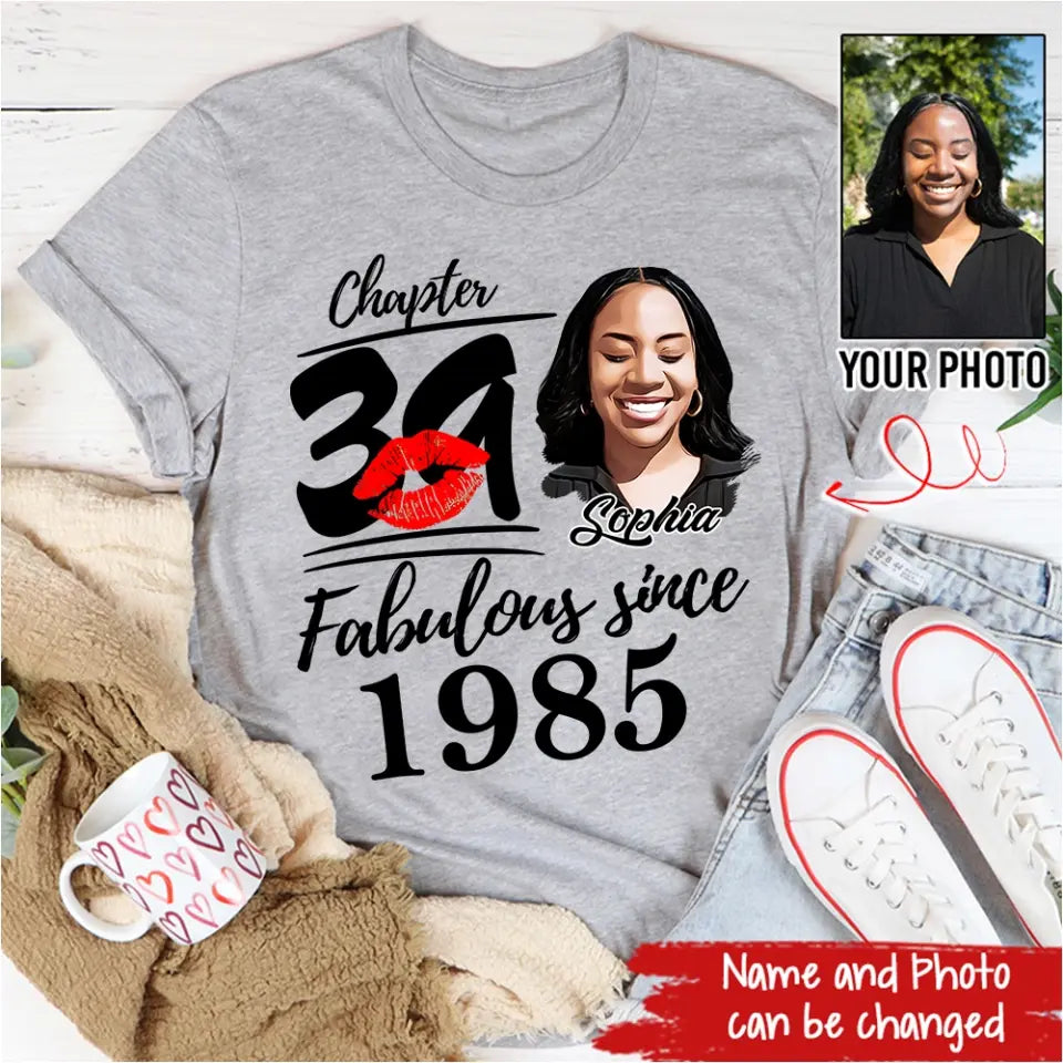 39th Birthday Shirts, Custom Birthday Shirts, Turning 39 Shirt, Gifts For Women Turning 39, 39 And Fabulous Shirt, 1985 Shirt, 39th Birthday Shirts For Her