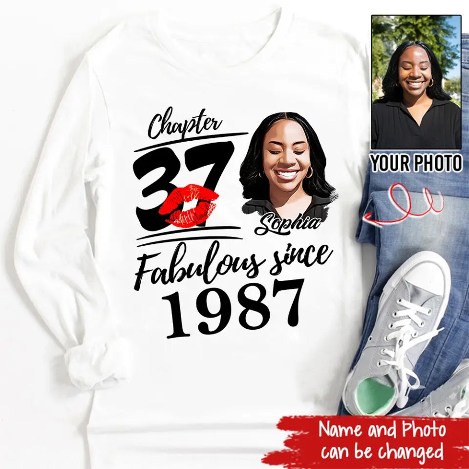 37th Birthday Shirts, Custom Birthday Shirts, Turning 37 Shirt, Gifts For Women Turning 37, 37 And Fabulous Shirt, 1987 Shirt, 37th Birthday Shirts For Her