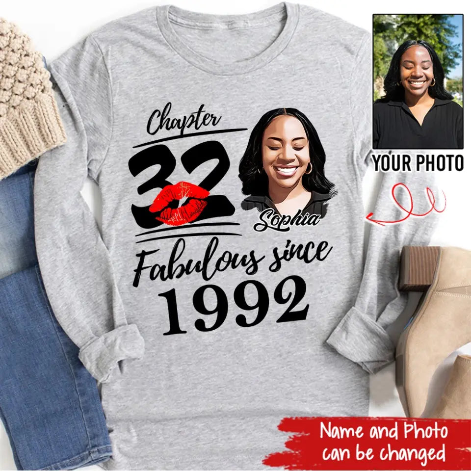 32nd Birthday Shirts, Custom Birthday Shirts, Turning 32 Shirt, Gifts For Women Turning 32, 32 And Fabulous Shirt, 1992 Shirt, 32nd Birthday Shirts For Her