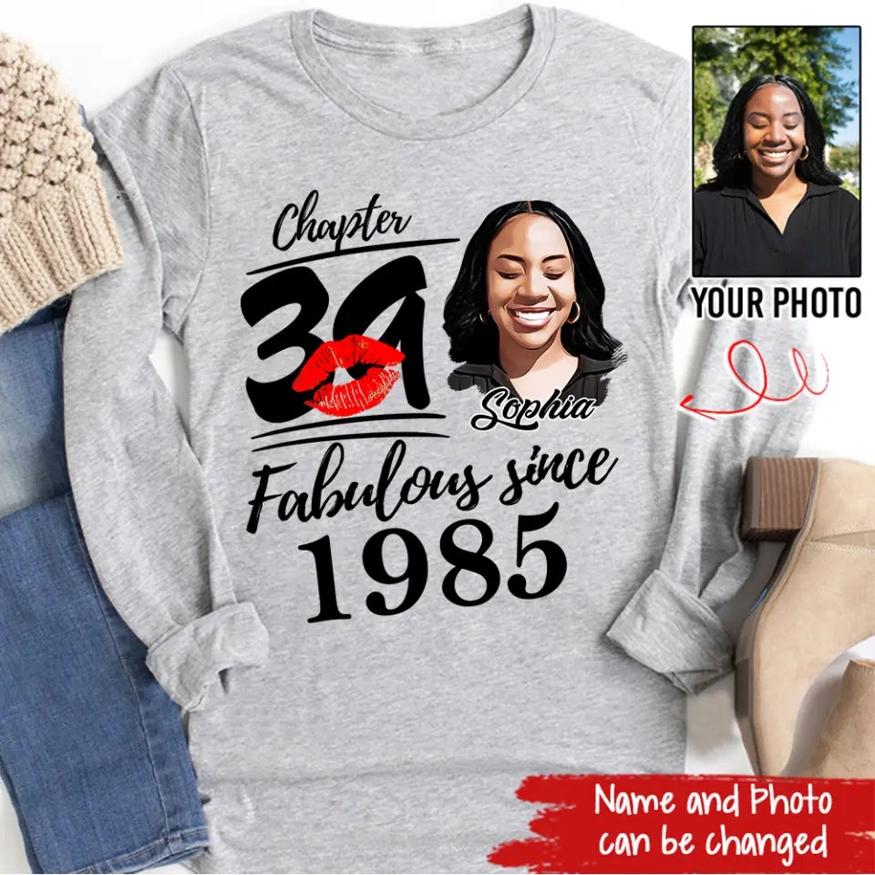 39th Birthday Shirts, Custom Birthday Shirts, Turning 39 Shirt, Gifts For Women Turning 39, 39 And Fabulous Shirt, 1985 Shirt, 39th Birthday Shirts For Her