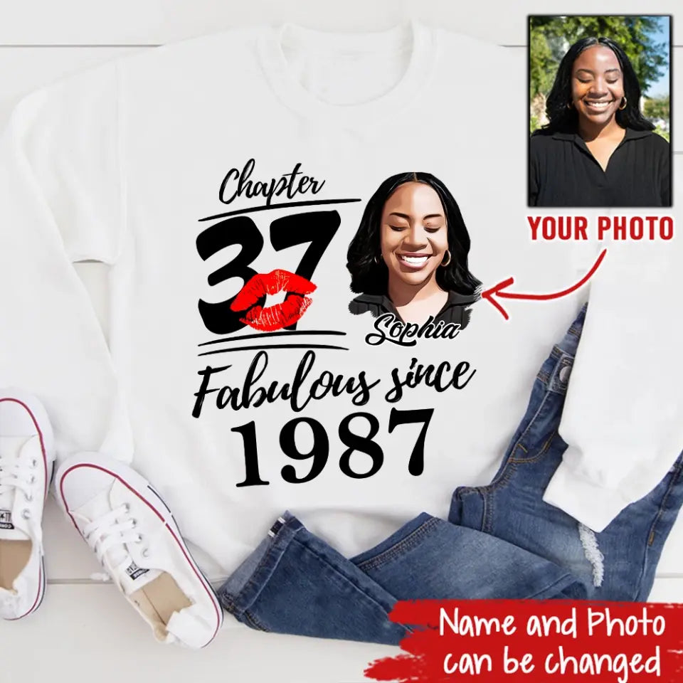 37th Birthday Shirts, Custom Birthday Shirts, Turning 37 Shirt, Gifts For Women Turning 37, 37 And Fabulous Shirt, 1987 Shirt, 37th Birthday Shirts For Her