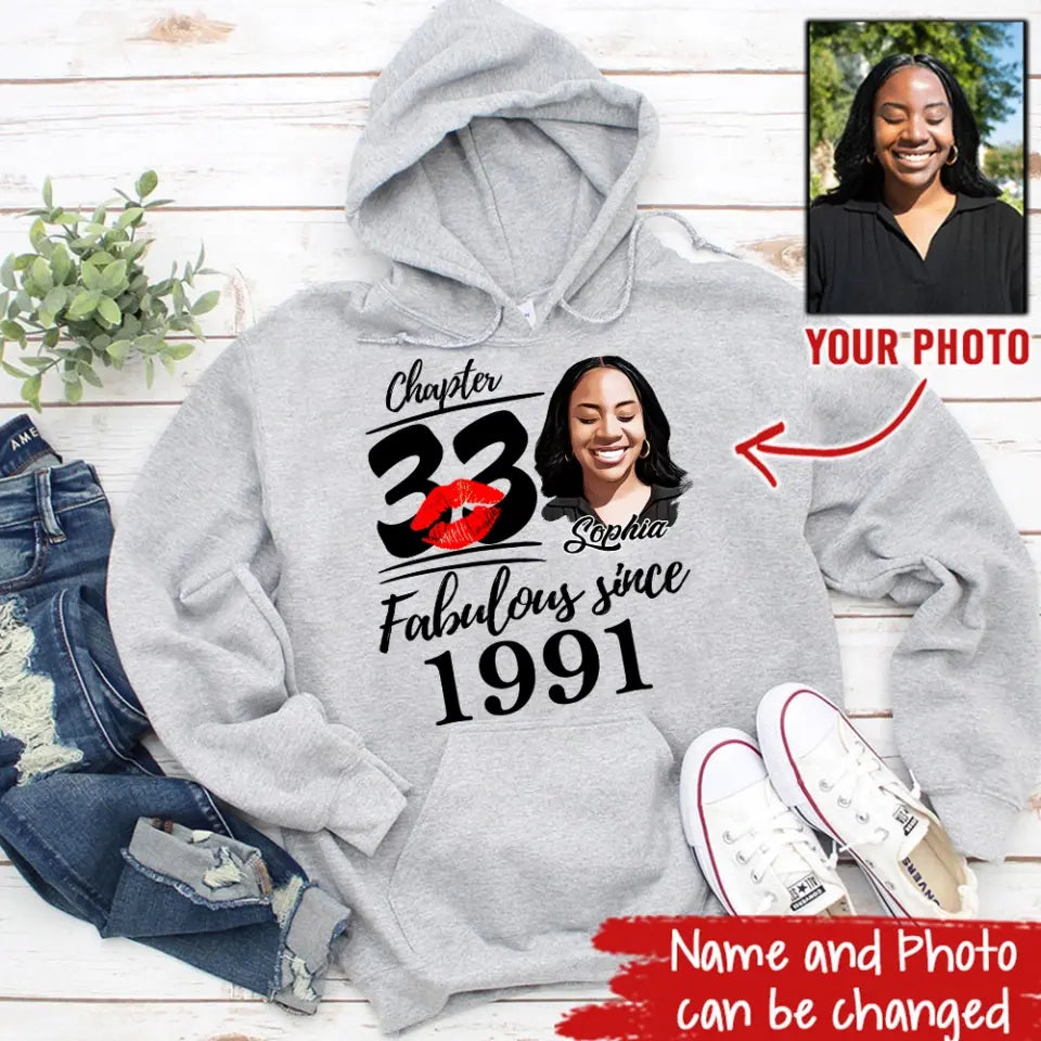 33rd Birthday Shirts, Custom Birthday Shirts, Turning 33 Shirt, Gifts For Women Turning 33, 33 And Fabulous Shirt, 1991 Shirt, 33rd Birthday Shirts For Her