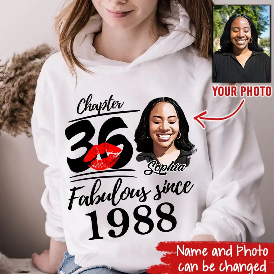36th Birthday Shirts, Custom Birthday Shirts, Turning 36 Shirt, Gifts For Women Turning 36, 36 And Fabulous Shirt, 1988 Shirt, 36th Birthday Shirts For Her