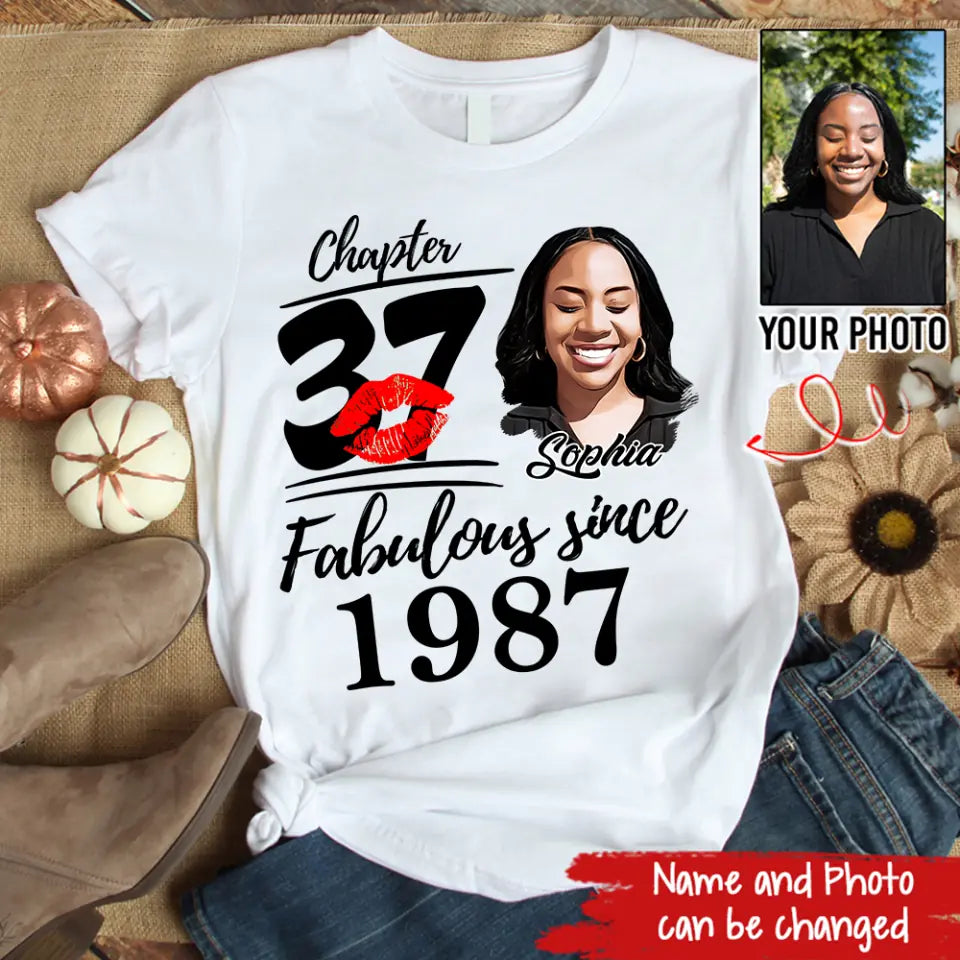 37th Birthday Shirts, Custom Birthday Shirts, Turning 37 Shirt, Gifts For Women Turning 37, 37 And Fabulous Shirt, 1987 Shirt, 37th Birthday Shirts For Her