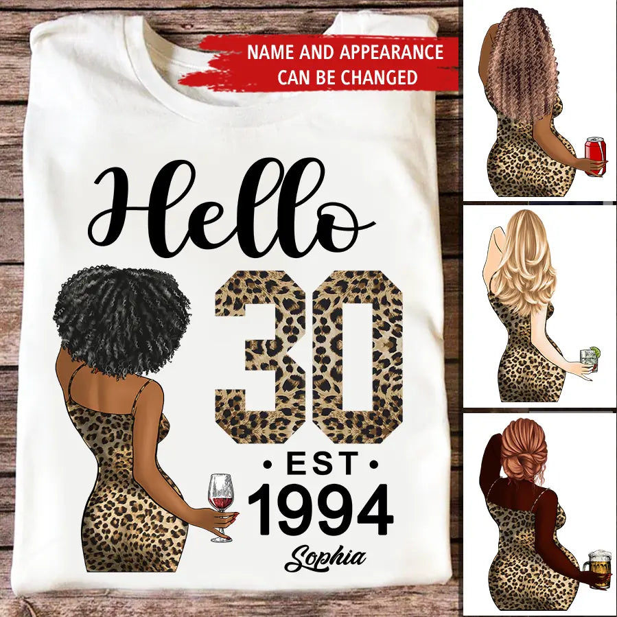 30th Birthday Shirts For Her, Personalised 30th Birthday Gifts, 1994 T Shirt, 30 And Fabulous Shirt, 30th Birthday Shirt Ideas, Gift Ideas 30th Birthday Woman