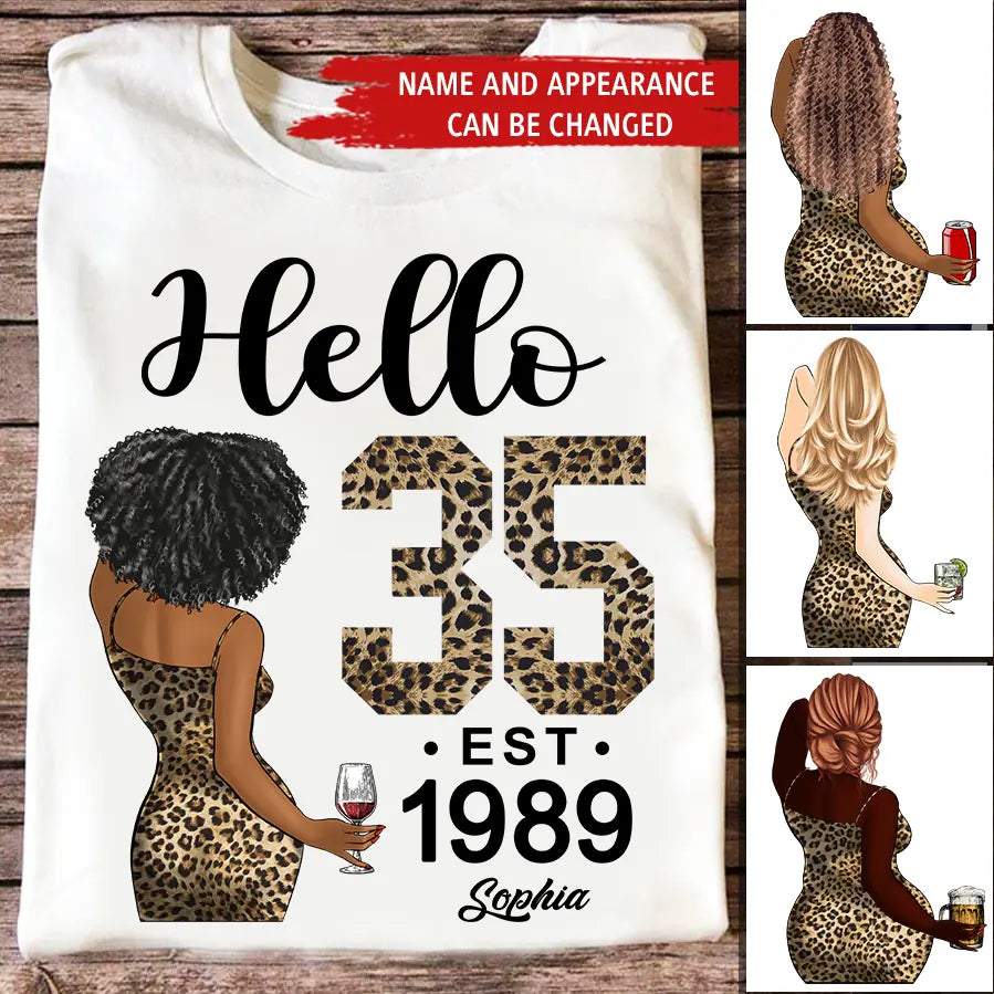 35th Birthday Shirts For Her, Personalised 35th Birthday Gifts, 1989 T Shirt, 35 And Fabulous Shirt, 35th Birthday Shirt Ideas, Gift Ideas 35th Birthday Woman