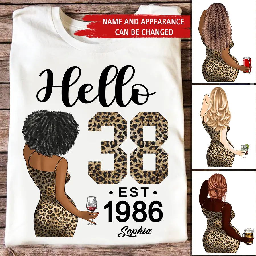 38th Birthday Shirts For Her, Personalised 38th Birthday Gifts, 1986 T Shirt, 38 And Fabulous Shirt, 38th Birthday Shirt Ideas, Gift Ideas 38th Birthday Woman