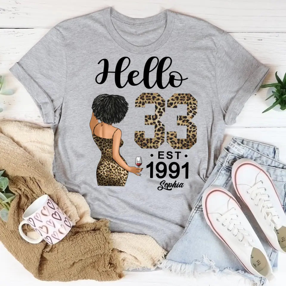 33rd Birthday Shirts For Her, Personalised 33rd Birthday Gifts, 1991 T Shirt, 33 And Fabulous Shirt, 33rd Birthday Shirt Ideas, Gift Ideas 33rd Birthday Woman