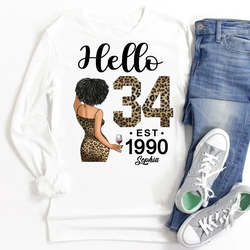 34th Birthday Shirts For Her, Personalised 34th Birthday Gifts, 1990 T Shirt, 34 And Fabulous Shirt, 34th Birthday Shirt Ideas, Gift Ideas 34th Birthday Woman