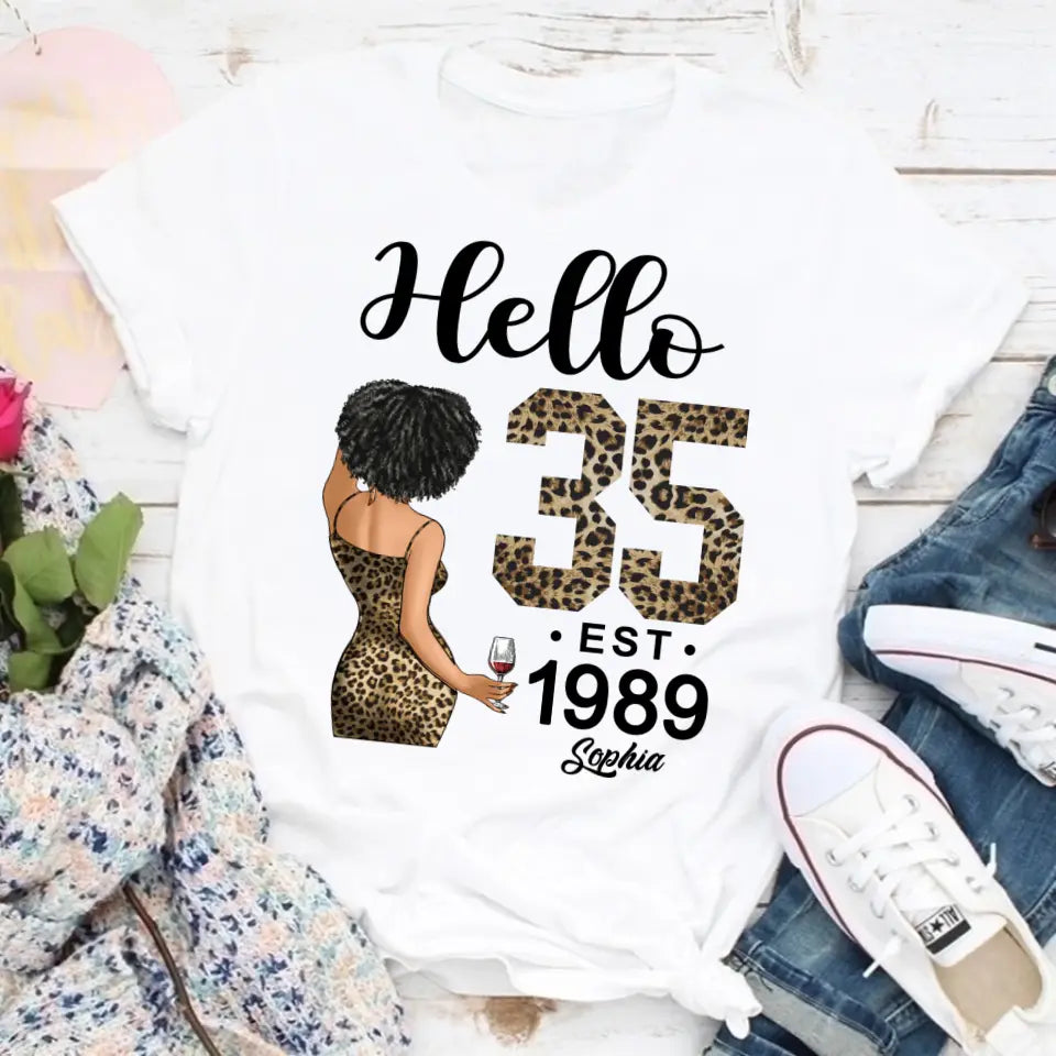 35th Birthday Shirts For Her, Personalised 35th Birthday Gifts, 1989 T Shirt, 35 And Fabulous Shirt, 35th Birthday Shirt Ideas, Gift Ideas 35th Birthday Woman