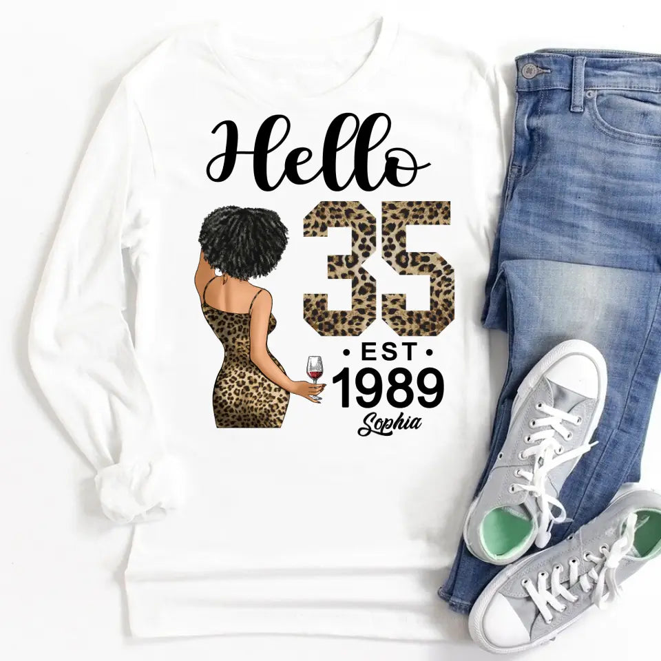 35th Birthday Shirts For Her, Personalised 35th Birthday Gifts, 1989 T Shirt, 35 And Fabulous Shirt, 35th Birthday Shirt Ideas, Gift Ideas 35th Birthday Woman