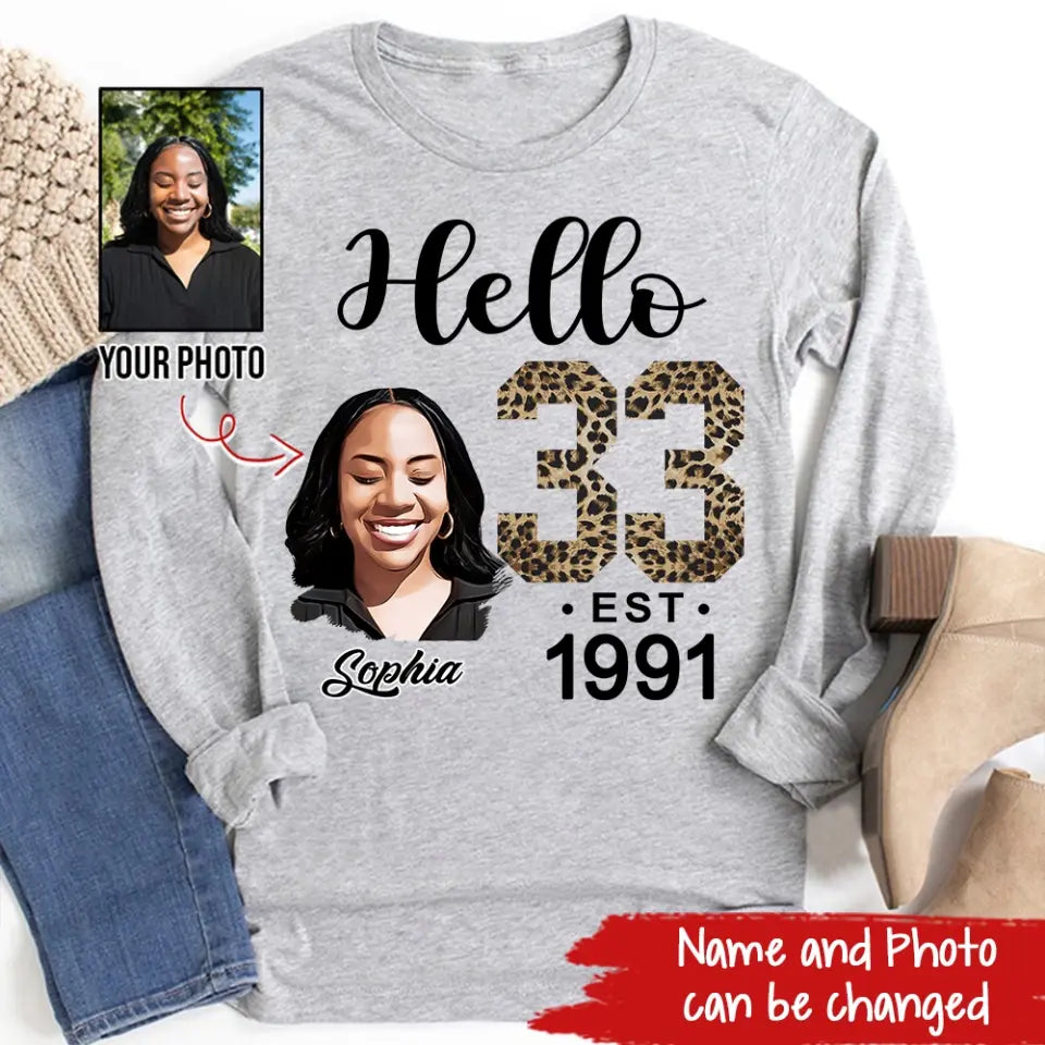 33rd Birthday Shirts, Custom Birthday Shirts, Turning 33 Shirt, Gifts For Women Turning 33, 33 And Fabulous Shirt, 1991 Shirt, 33rd Birthday Shirts For Her