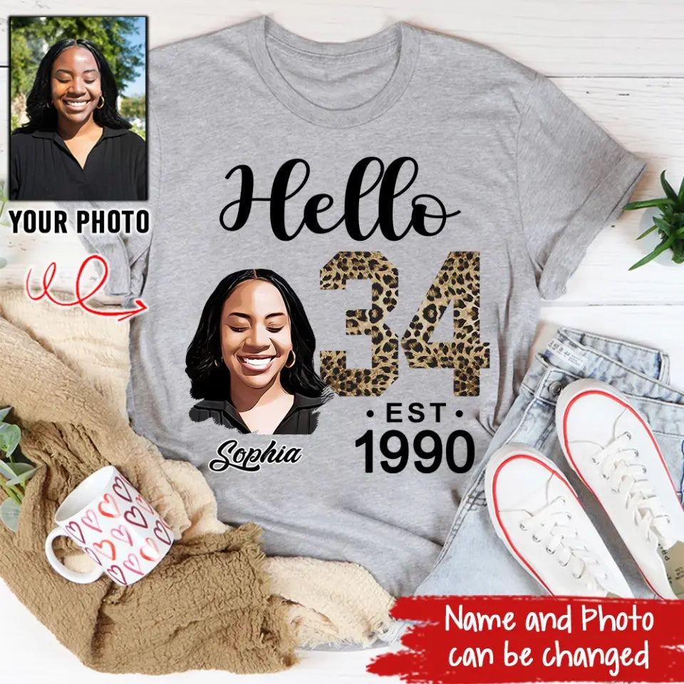 34th Birthday Shirts, Custom Birthday Shirts, Turning 34 Shirt, Gifts For Women Turning 34, 34 And Fabulous Shirt, 1990 Shirt, 34th Birthday Shirts For Her