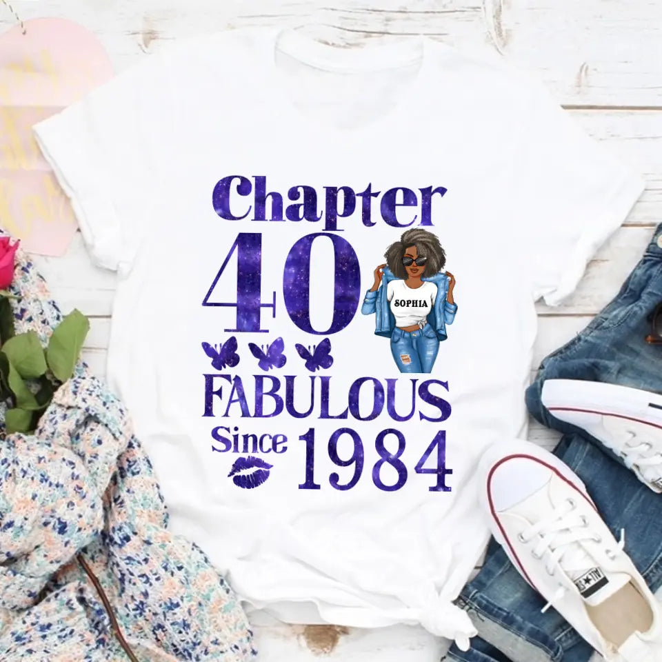 40th Birthday Shirts, Custom Birthday Shirts, Turning 40 Shirt, Gifts For Women Turning 40, 40 And Fabulous Shirt, 1984 Shirt, 40th Birthday Shirts For Her