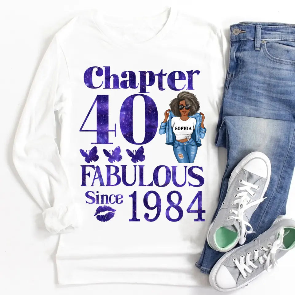 40th Birthday Shirts, Custom Birthday Shirts, Turning 40 Shirt, Gifts For Women Turning 40, 40 And Fabulous Shirt, 1984 Shirt, 40th Birthday Shirts For Her