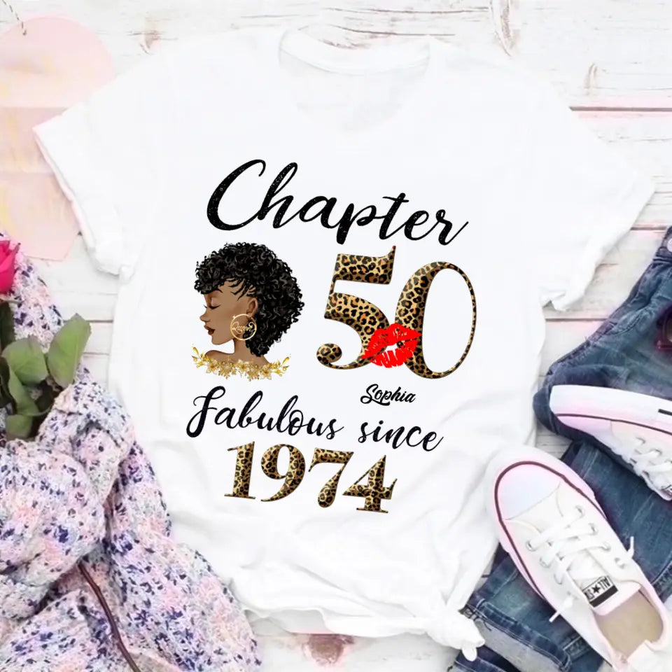 50th Birthday Shirts, Custom Birthday Shirts, Turning 50 Shirt, Gifts For Women Turning 50, 50 And Fabulous Shirt, 1974 Shirt, 50th Birthday Shirts For Her