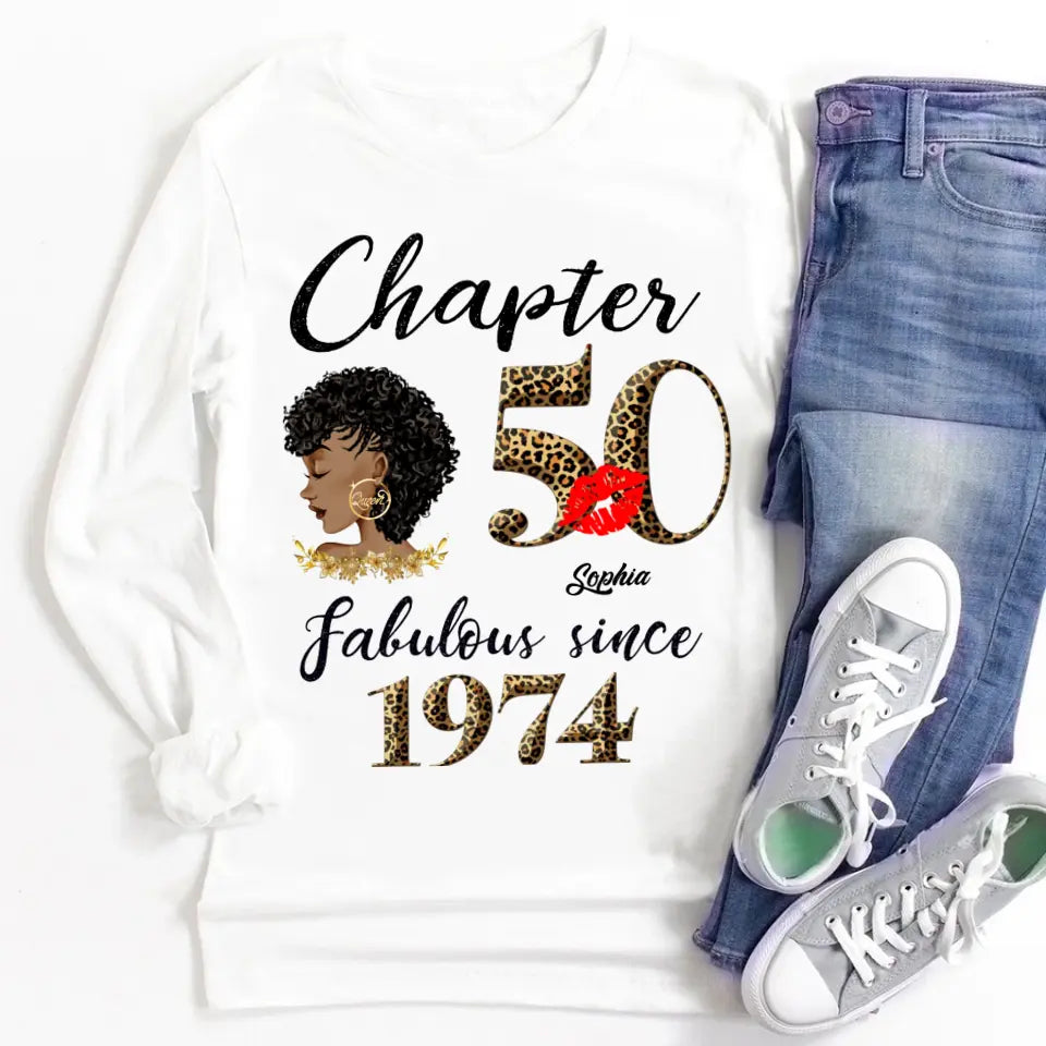50th Birthday Shirts, Custom Birthday Shirts, Turning 50 Shirt, Gifts For Women Turning 50, 50 And Fabulous Shirt, 1974 Shirt, 50th Birthday Shirts For Her