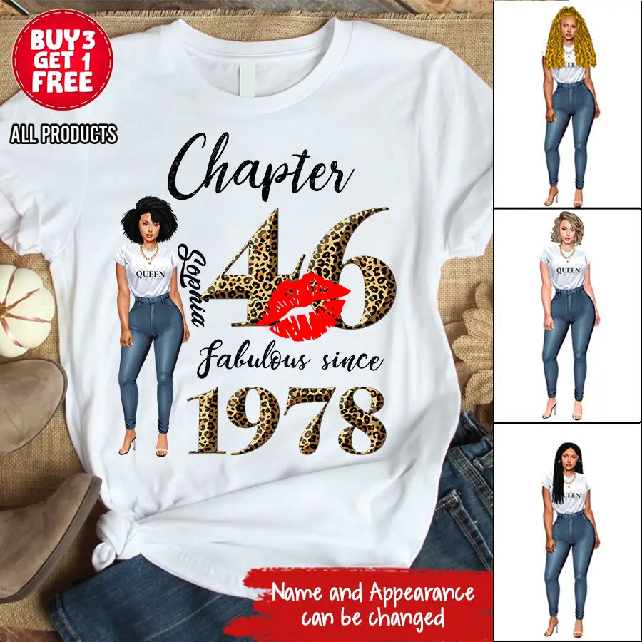 46th birthday shirts for her, Personalised 46th birthday gifts, 1978 t shirt, 46 and fabulous shirt, 46th birthday shirt ideas, gift ideas 46th birthday woman - HCT