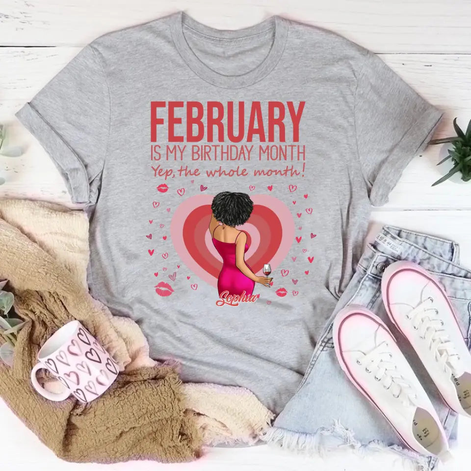 February Birthday Shirt, Custom Birthday Shirt, Queens Born In February, February Birthday Shirts For Woman, February Birthday Gifts