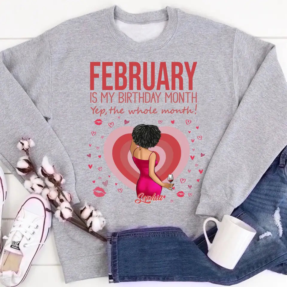 February Birthday Shirt, Custom Birthday Shirt, Queens Born In February, February Birthday Shirts For Woman, February Birthday Gifts
