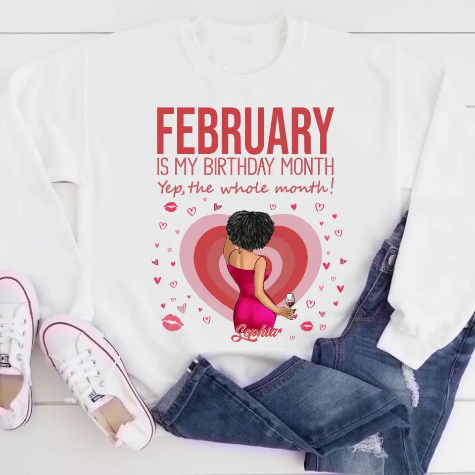 February Birthday Shirt, Custom Birthday Shirt, Queens Born In February, February Birthday Shirts For Woman, February Birthday Gifts