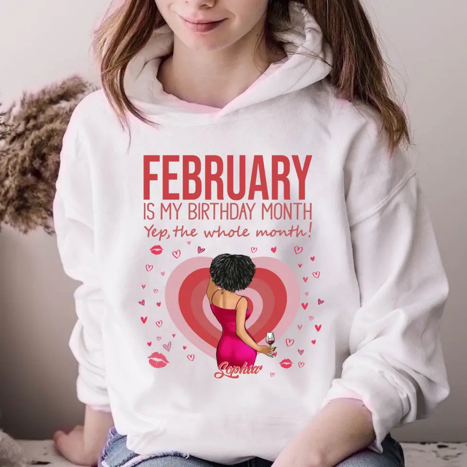 February Birthday Shirt, Custom Birthday Shirt, Queens Born In February, February Birthday Shirts For Woman, February Birthday Gifts