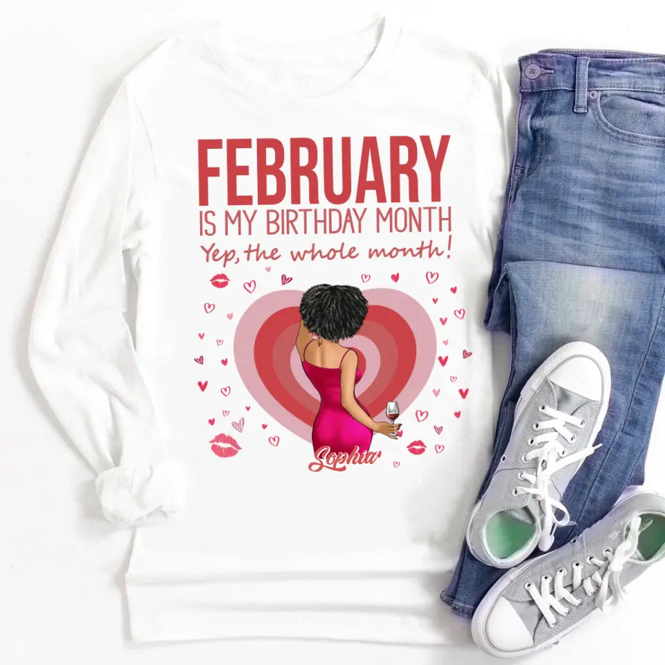 February Birthday Shirt, Custom Birthday Shirt, Queens Born In February, February Birthday Shirts For Woman, February Birthday Gifts