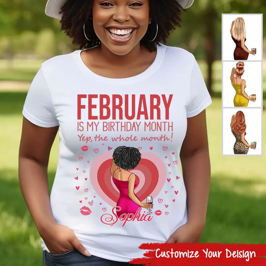 February Birthday Shirt, Custom Birthday Shirt, Queens Born In February, February Birthday Shirts For Woman, February Birthday Gifts