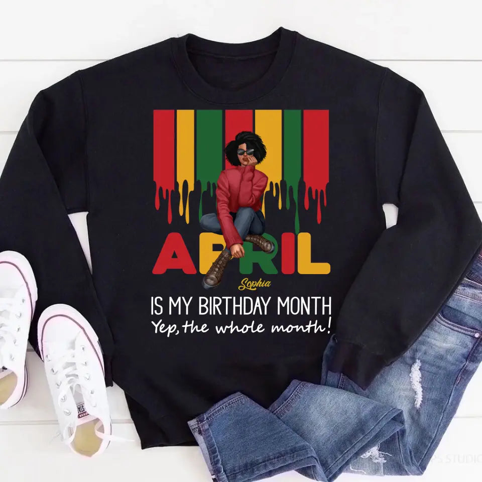 April Birthday Shirt, Custom Birthday Shirt, Queens Are Born In April, April Birthday Shirts For Woman, April Birthday Gifts